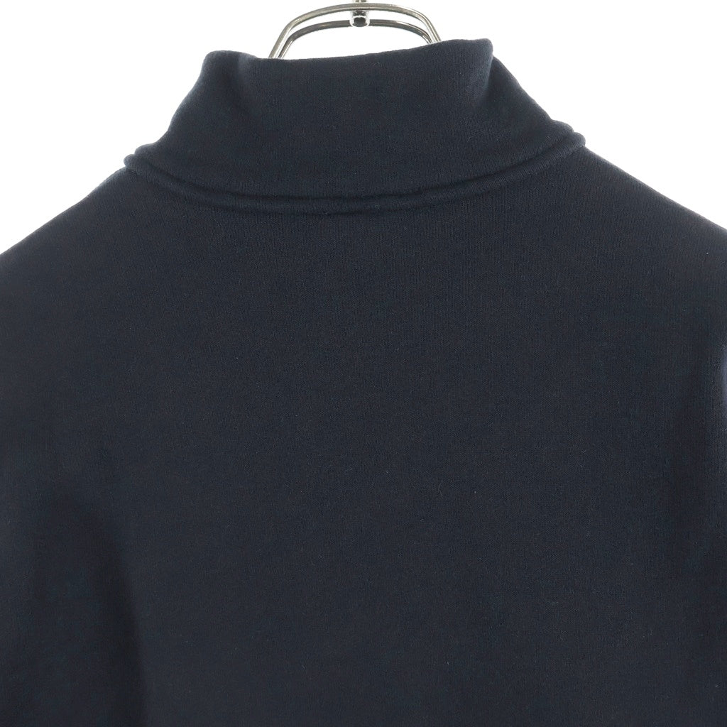CHROME HEARTS(クロムハーツ) Y NOT Cross Leather Patch Half Zip Sweat Shirt ワイノット クロスパッチ ハーフジップスウェットシャツ ブラック