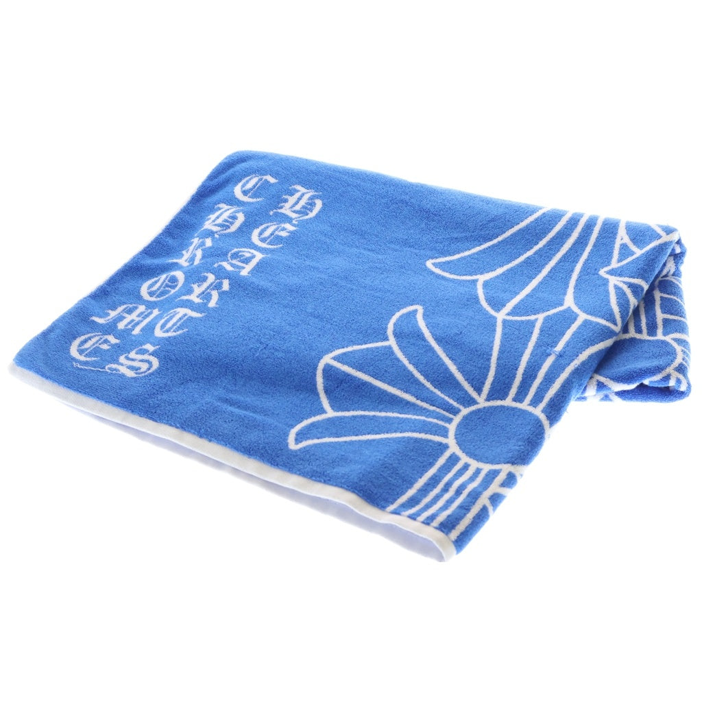 CHROME HEARTS(クロムハーツ) Beach Towel Cem セメタリークロス総柄 ビーチタオル ブルー/ホワイト