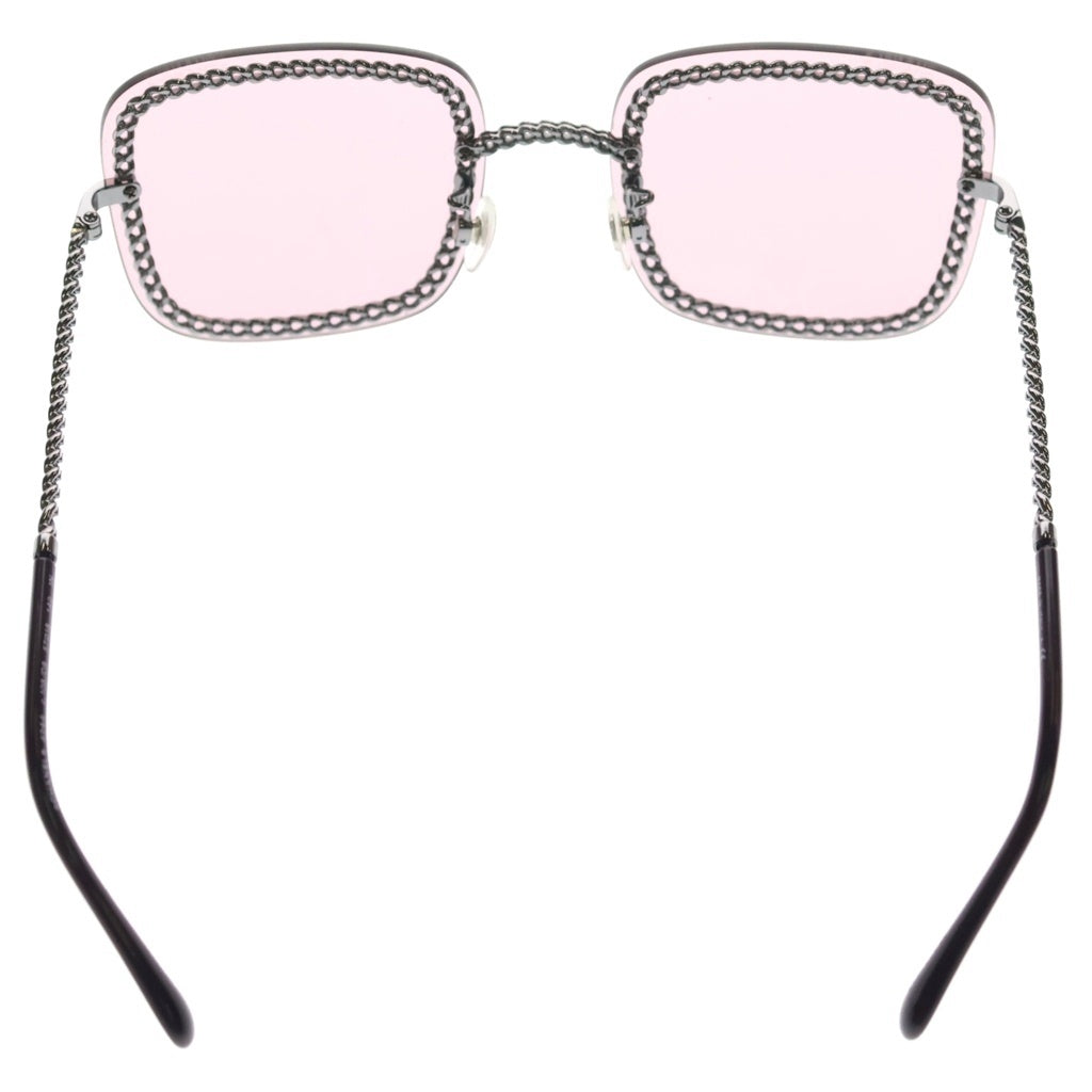 CHANEL(シャネル) ココマーク チェーンスクエアシェイプサングラス 眼鏡 A71291 ピンク レディース