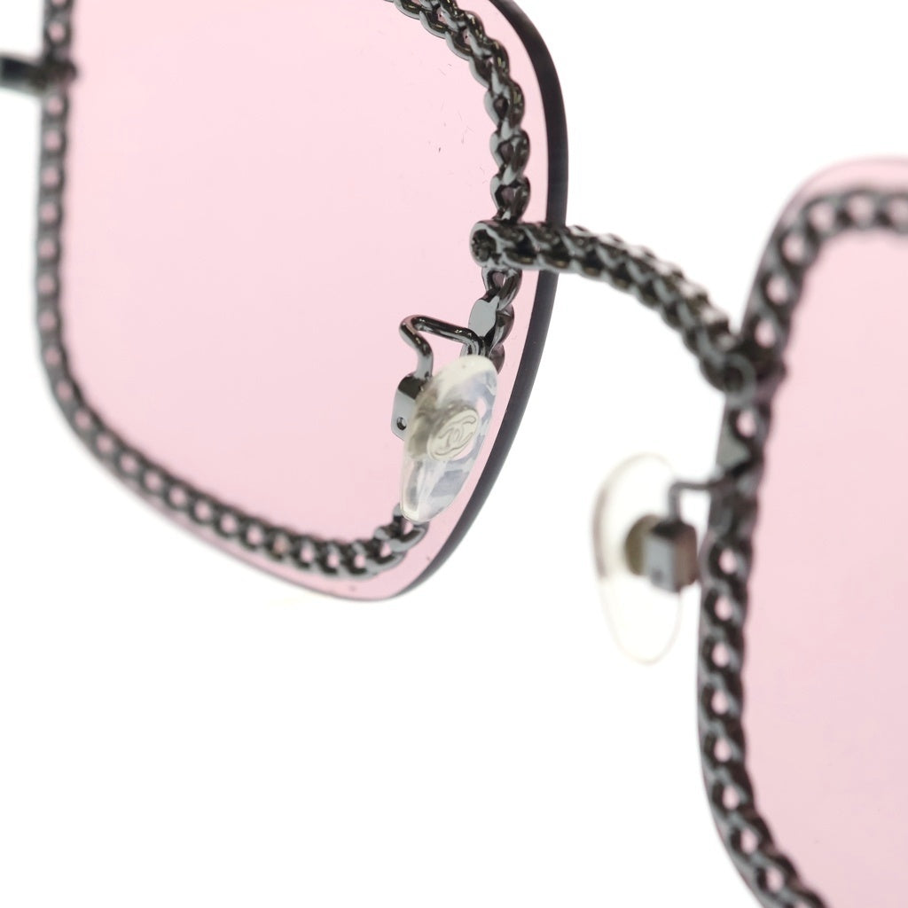 CHANEL(シャネル) ココマーク チェーンスクエアシェイプサングラス 眼鏡 A71291 ピンク レディース