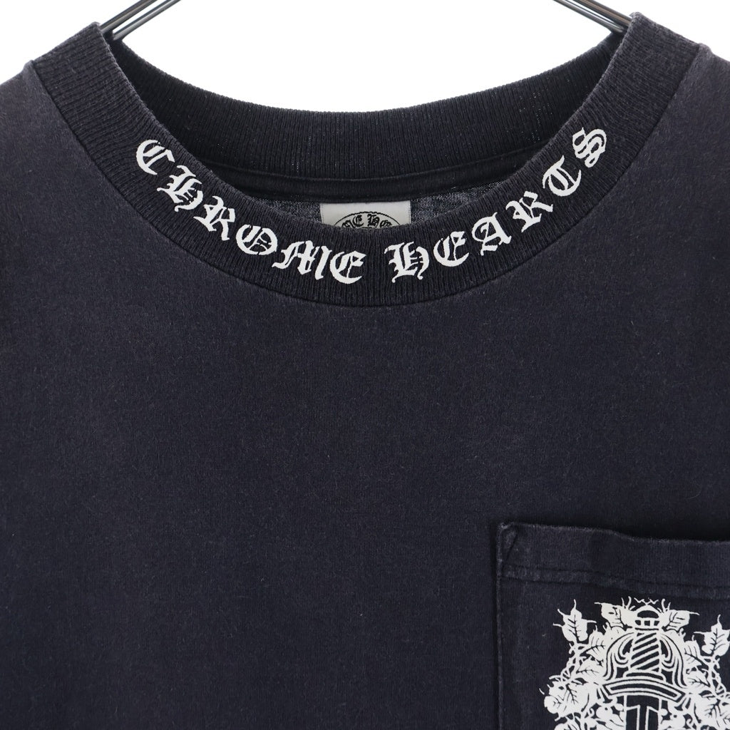 CHROME HEARTS(クロムハーツ) OLD VINE DAGGER LOGO S/S TEE オールド ヴァインダガーロゴプリント半袖Tシャツ カットソー ブラック
