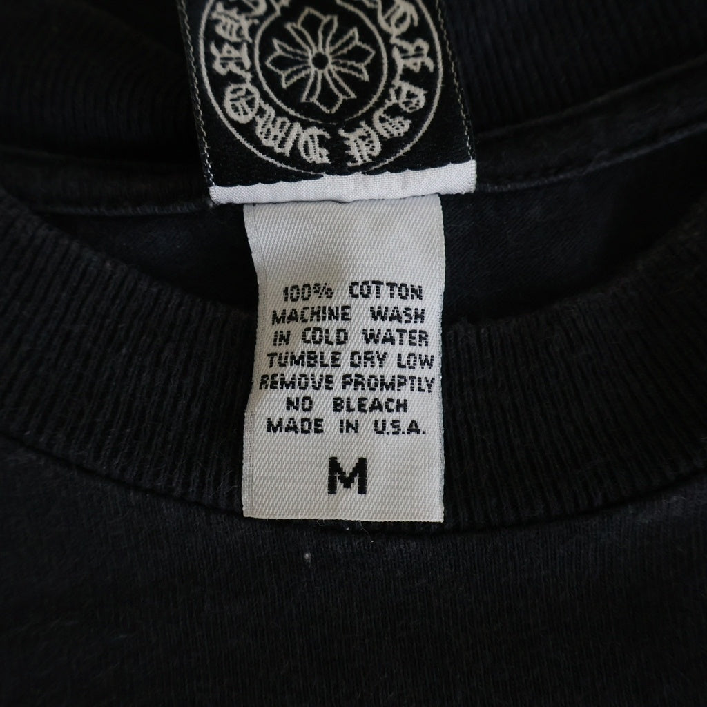 CHROME HEARTS(クロムハーツ) OLD VINE DGGR L/S TEE オールド アームクロスプリント ヴァインダガーポケット長袖Tシャツ カットソー ブラック