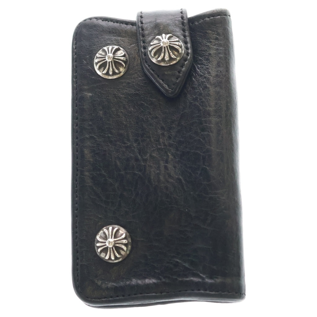 CHROME HEARTS(クロムハーツ) KEY CASE クロスボールボタン レザーキーケース ブラック