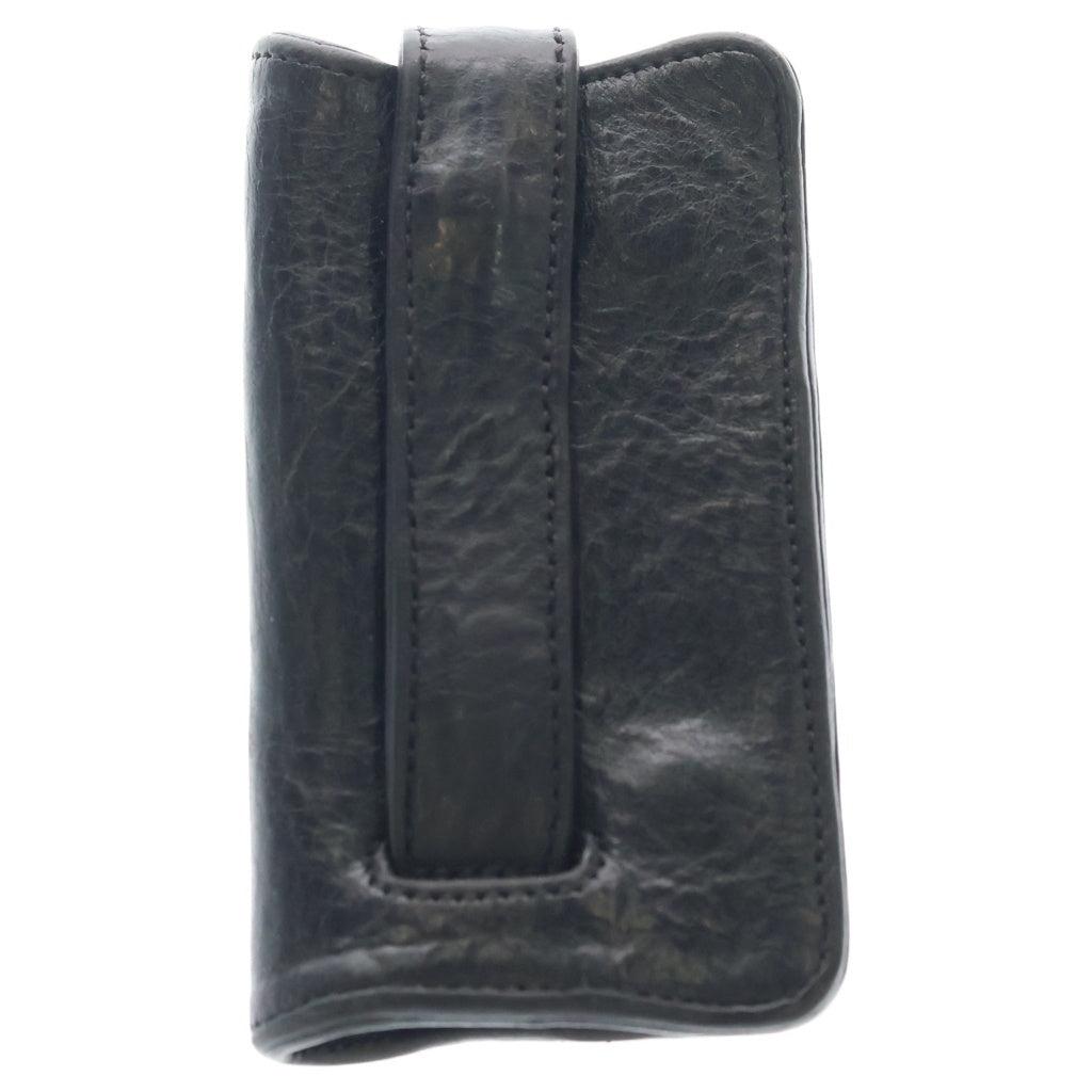 CHROME HEARTS(クロムハーツ) KEY CASE クロスボールボタン レザーキーケース ブラック