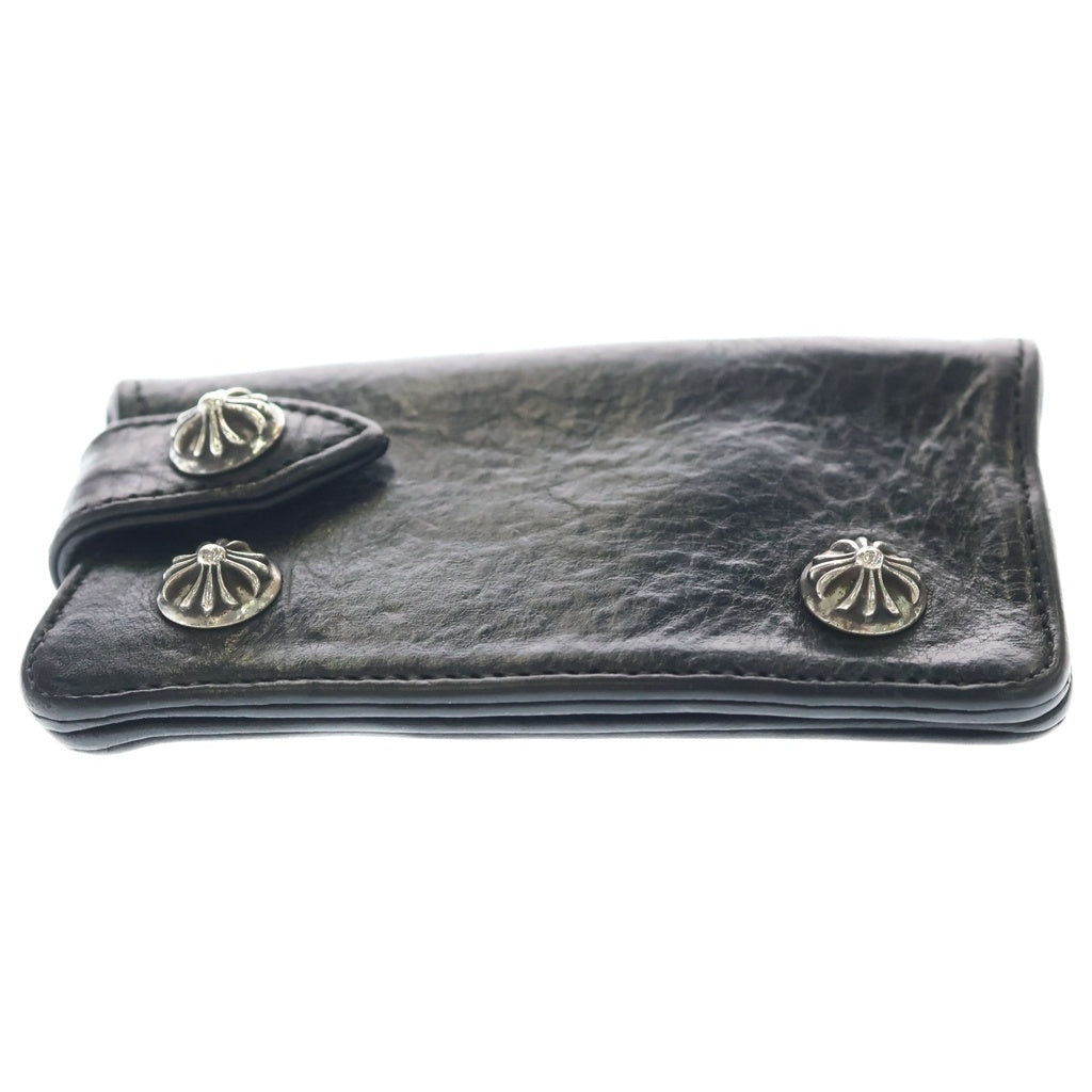 CHROME HEARTS(クロムハーツ) KEY CASE クロスボールボタン レザーキーケース ブラック