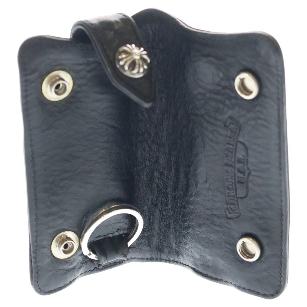 CHROME HEARTS(クロムハーツ) KEY CASE クロスボールボタン レザーキーケース ブラック