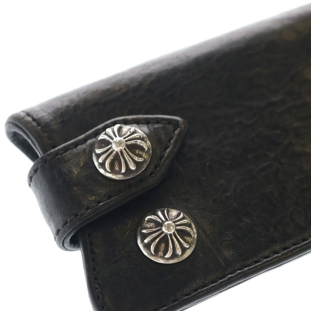CHROME HEARTS(クロムハーツ) KEY CASE クロスボールボタン レザーキーケース ブラック