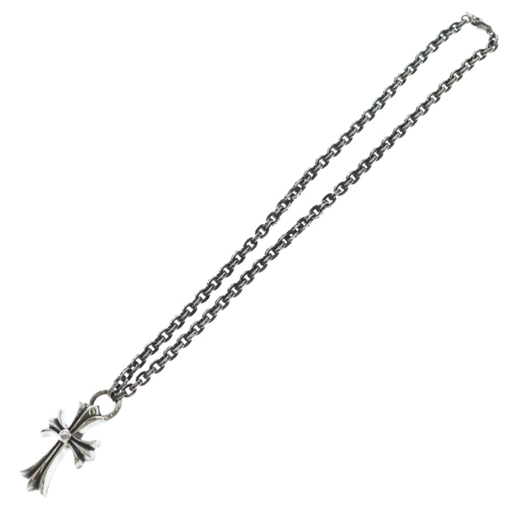 CHROME HEARTS(クロムハーツ) 18inch PPR CHN SML CH CRS ペーパーチェーンスモールCHクロス シルバーネックレス