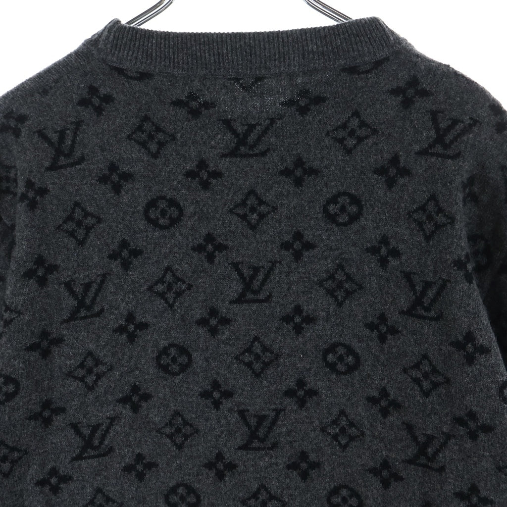 LOUIS VUITTON(ルイヴィトン) 19AW ハーフアンドハーフ モノグラム ニット セーター グレー HGN41WIXW
