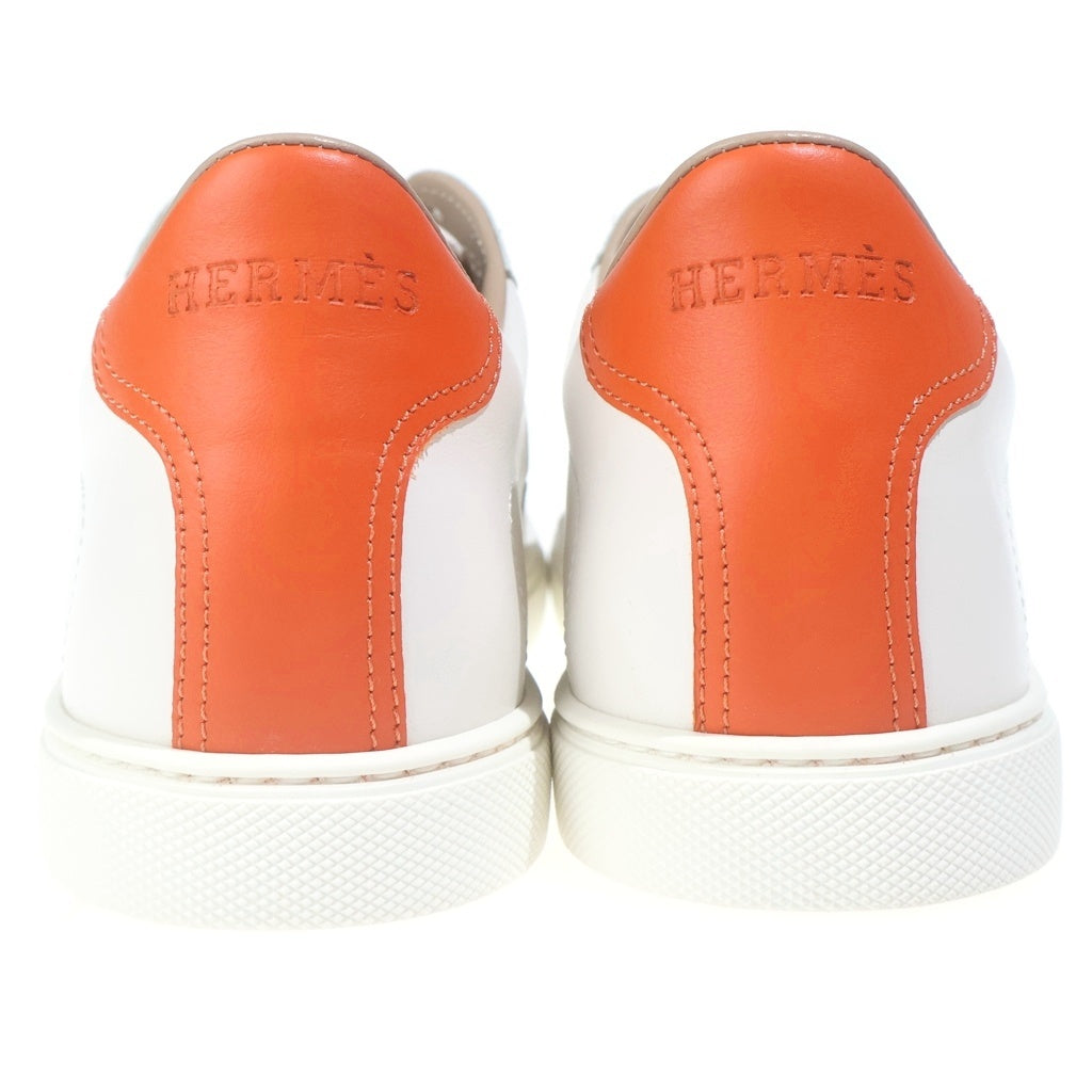 HERMES(エルメス) クイッカー ローカットスニーカー ホワイト/オレンジ H102190ZH09420