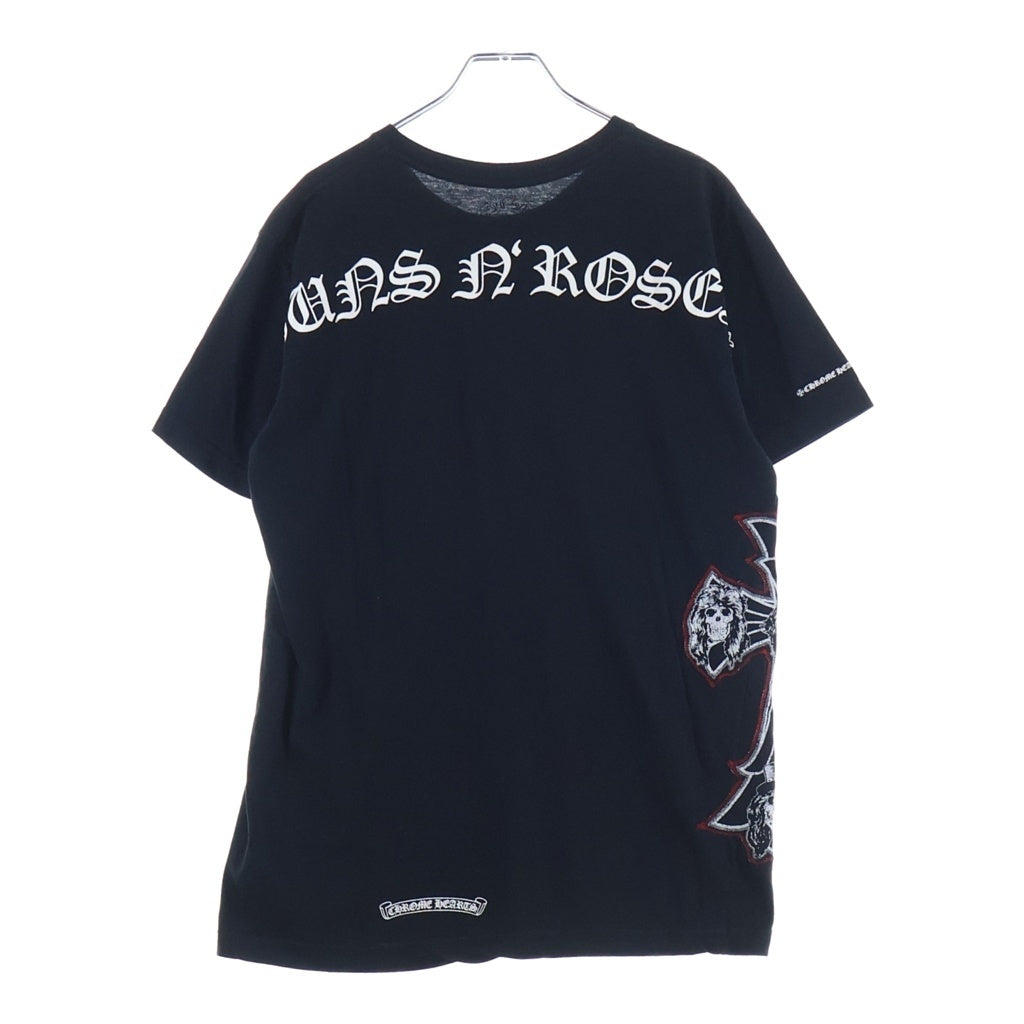 CHROME HEARTS(クロムハーツ) ×Guns N' Roses ガンズアンドローゼズ プリント半袖Tシャツカットソー ブラック