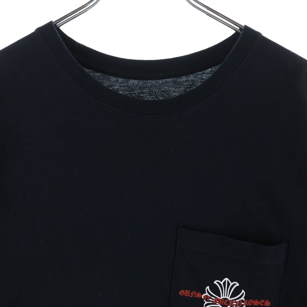 CHROME HEARTS(クロムハーツ) ×Guns N' Roses ガンズアンドローゼズ プリント半袖Tシャツカットソー ブラック