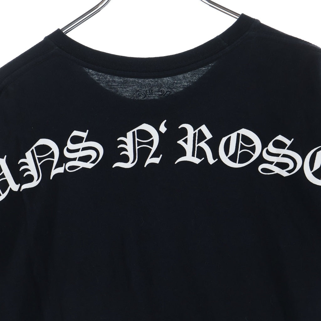 CHROME HEARTS(クロムハーツ) ×Guns N' Roses ガンズアンドローゼズ プリント半袖Tシャツカットソー ブラック