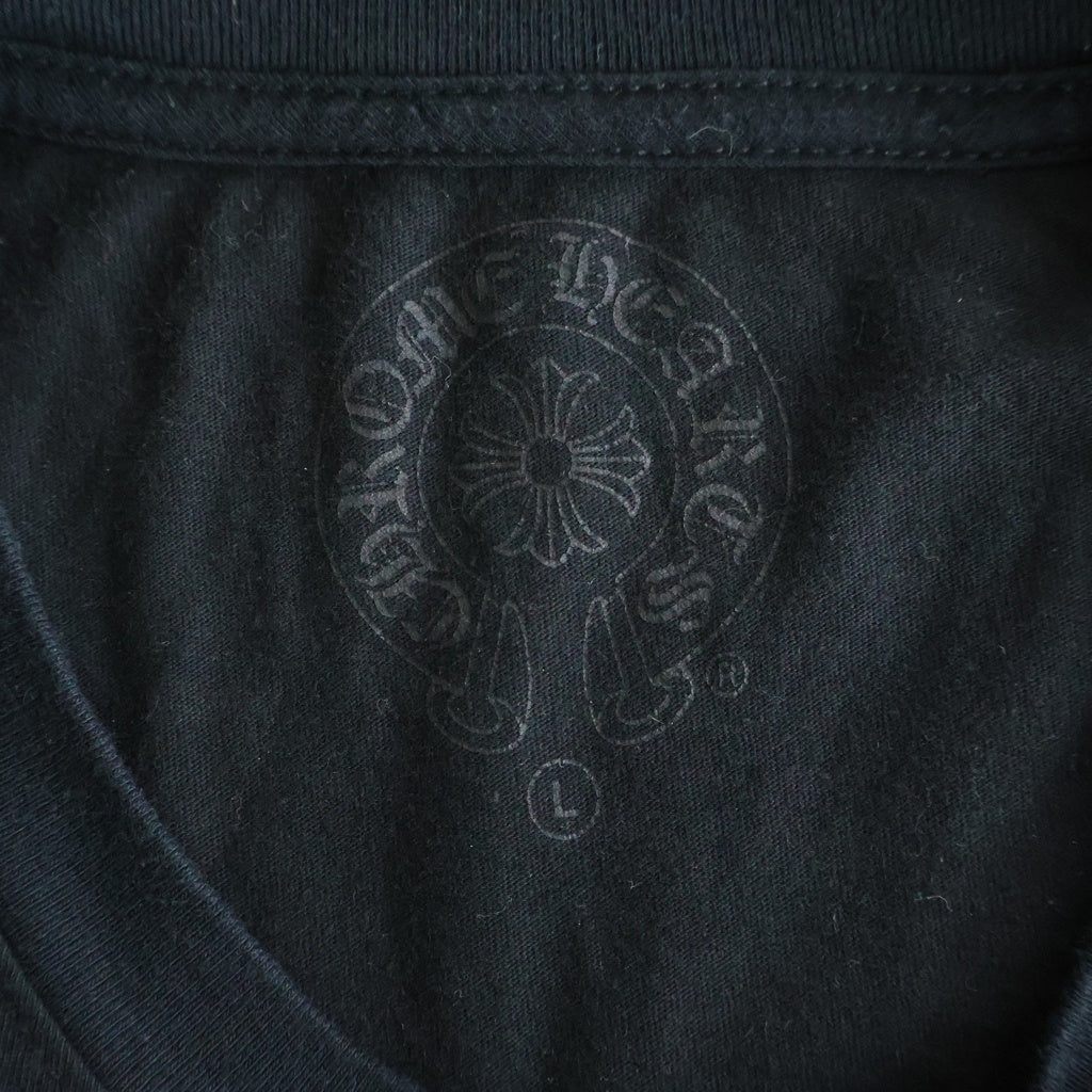 CHROME HEARTS(クロムハーツ) BACK CEMETERY CROSS PRINT L/S TEE バックセメタリークロスプリント長袖Tシャツ ブラック