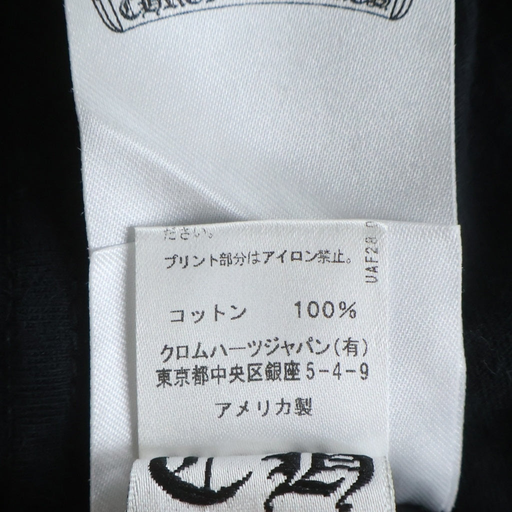 CHROME HEARTS(クロムハーツ) BACK HORSESHOE L/S TEE サイドTバープリント長袖Tシャツ ブラック