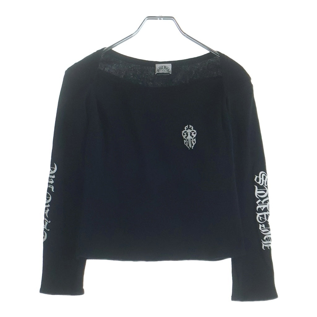 CHROME HEARTS(クロムハーツ) OLD VINE DAGGER L/S TEE オールド ヴァインダガープリント長袖Tシャツ ブラック レディース