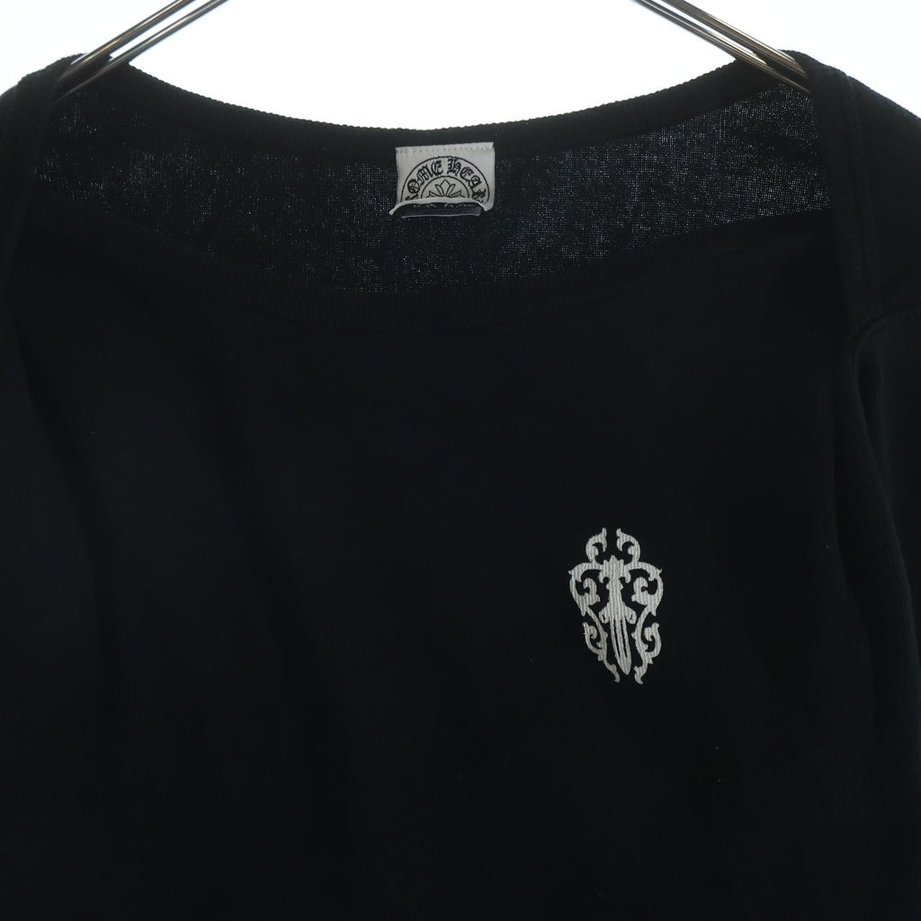 CHROME HEARTS(クロムハーツ) OLD VINE DAGGER L/S TEE オールド ヴァインダガープリント長袖Tシャツ ブラック レディース