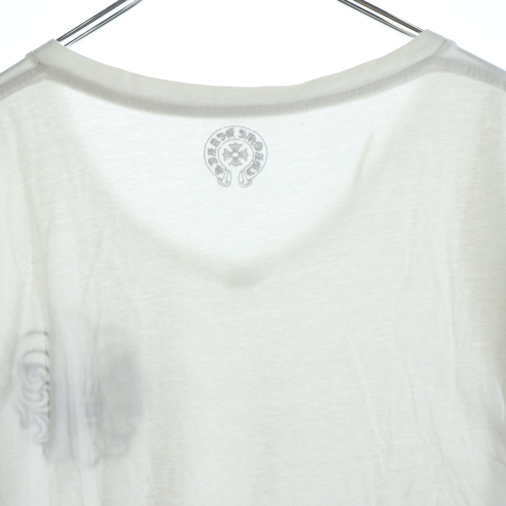 CHROME HEARTS(クロムハーツ) BS FLUER S/S TEE BSフレアプリントVネック半袖Tシャツ ホワイト