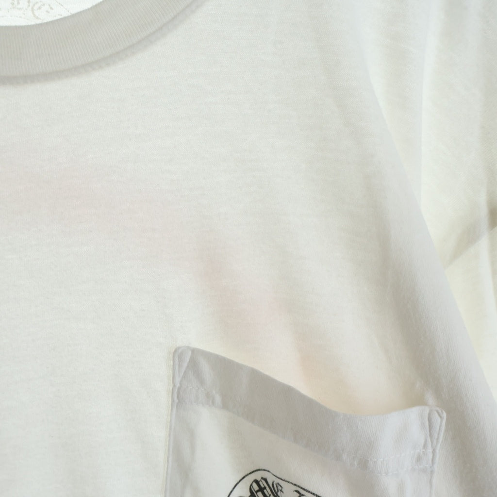 CHROME HEARTS(クロムハーツ) BACK GRAD CIRCLE LOGO FLRL L/S TEE バックグラデーション サークルロゴ フローラルプリント長袖Tシャツ カットソー ホワイト