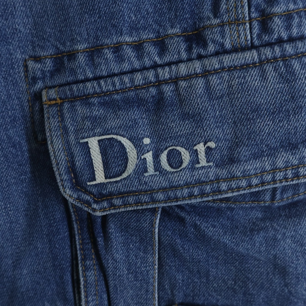 DIOR(ディオール) 26SS サイドロゴ刺繍 カーゴデニムパンツ インディゴ 683D182B3062