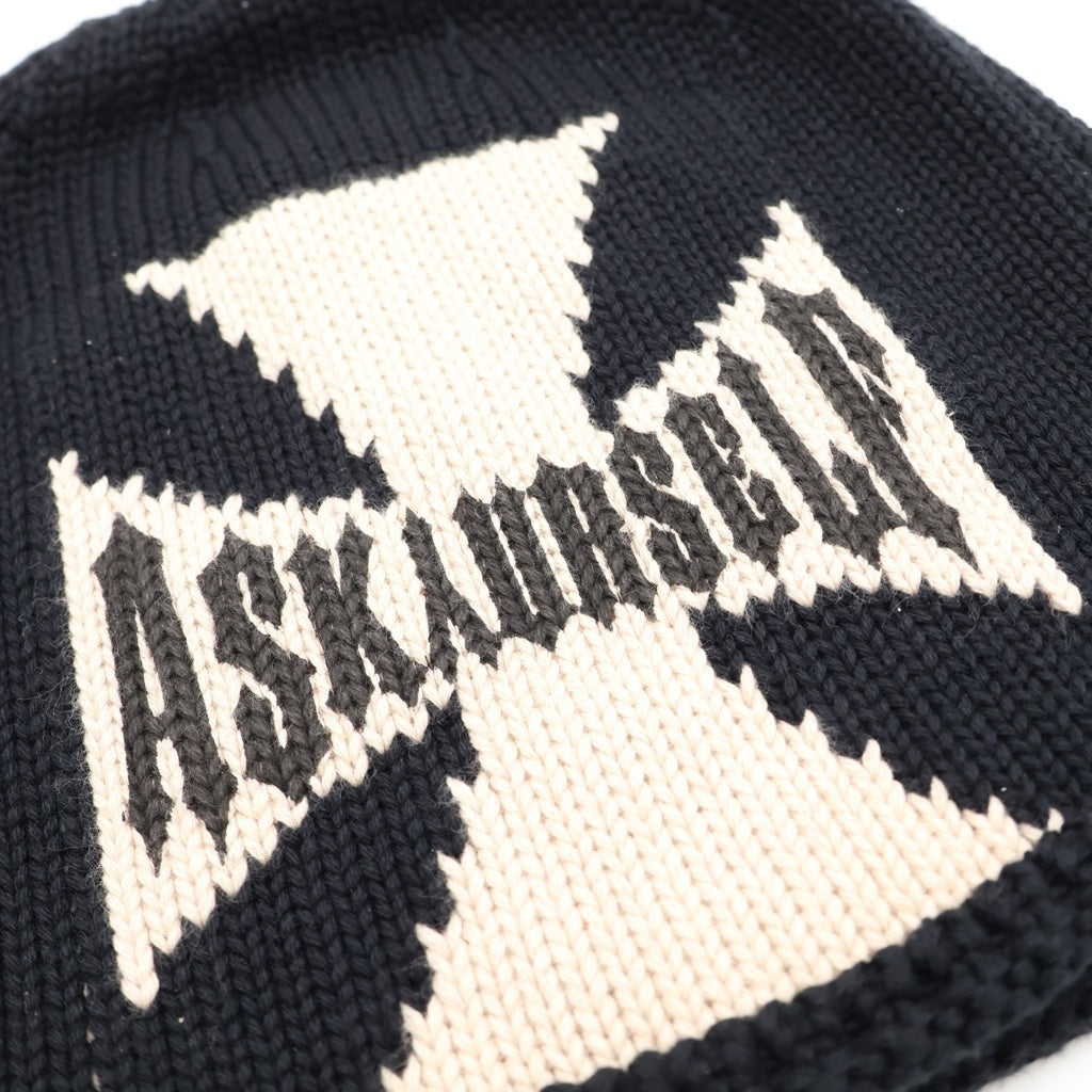 ASKYURSELF(アスクユアセルフ) Rider Cross Beanie ライダークロス ビーニー ブラック
