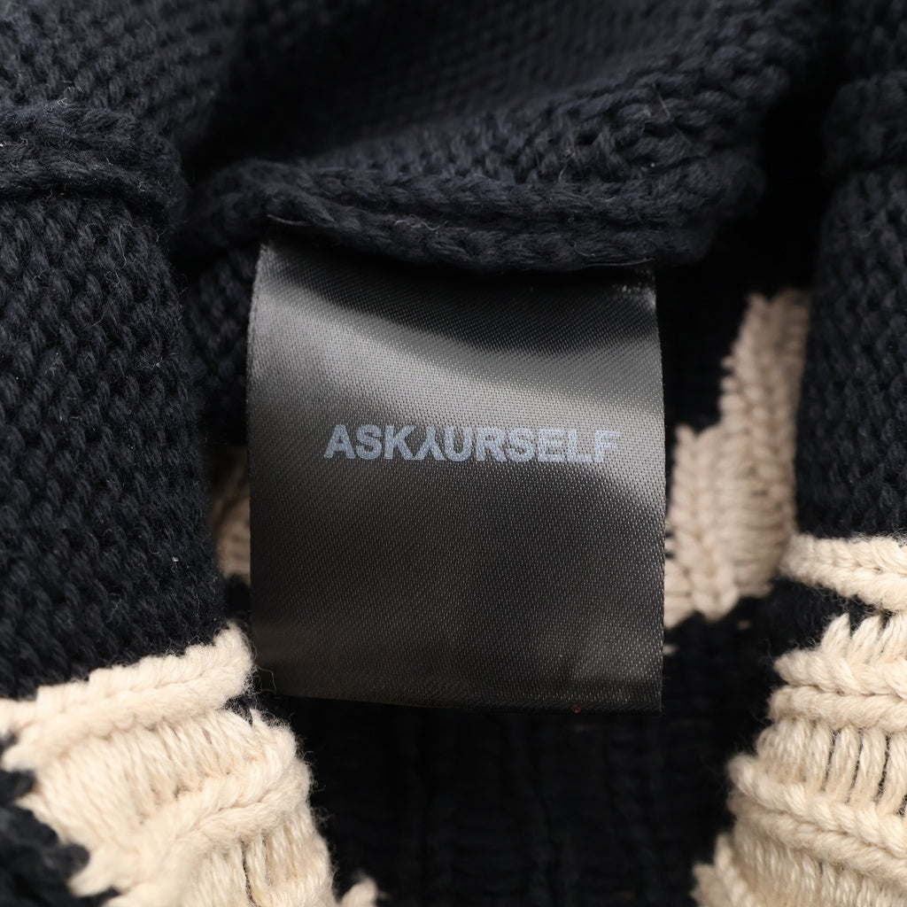 ASKYURSELF(アスクユアセルフ) Rider Cross Beanie ライダークロス ビーニー ブラック