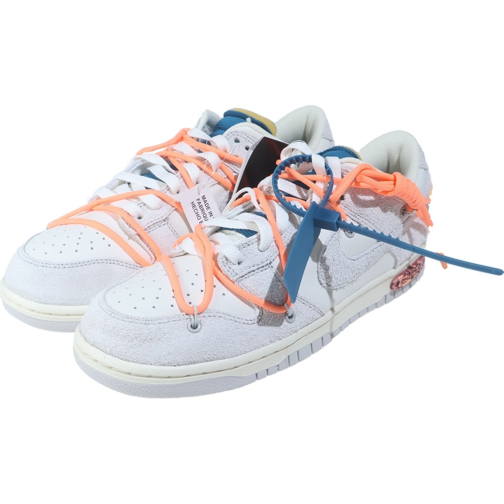 NIKE(ナイキ) ×OFF-WHITE DUNK LOW 1 of 50 Lot19 DJ0950-119 オフホワイト ダンク ワンオブフィフティー ロット19 ローカットスニーカー ホワイト US9.5/27.5cm