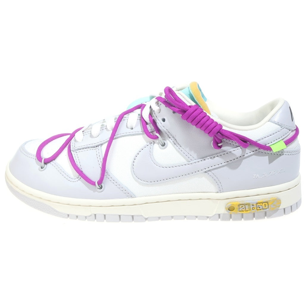 NIKE(ナイキ) ×OFF-WHITE DUNK LOW 1 OF 50 21 DM1602-100 オフホワイト ダンク ローカットスニーカー グレー/ホワイト US9.5/27.5cm