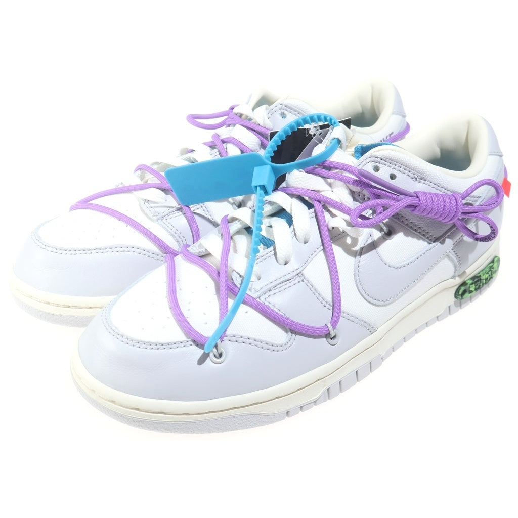 NIKE(ナイキ) ×OFF WHITE DUNK LOW 1OF 50 47 DM1602-125 オフホワイト ダンク ローカットスニーカー グレー/ホワイト US9/27.0cm