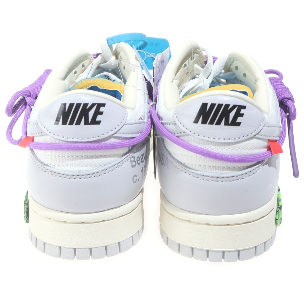 NIKE(ナイキ) ×OFF WHITE DUNK LOW 1OF 50 47 DM1602-125 オフホワイト ダンク ローカットスニーカー グレー/ホワイト US9/27.0cm