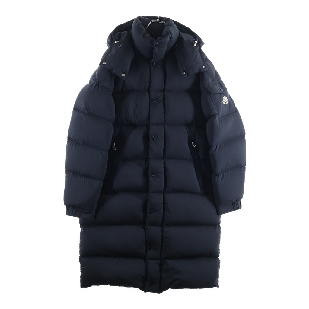 MONCLER(モンクレール) 23AW HANOVERIAN I20911C00015 53333 フード付きナイロンロングダウンジャケット ネイビー