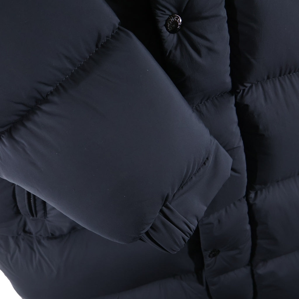 MONCLER(モンクレール) 23AW HANOVERIAN I20911C00015 53333 フード付きナイロンロングダウンジャケット ネイビー