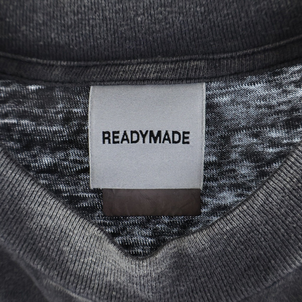 READY MADE(レディメイド) 24SS SMILE TEE RE-CO-BK-00-00-279 スマイル ヴィンテージ加工半袖Tシャツ ブラック
