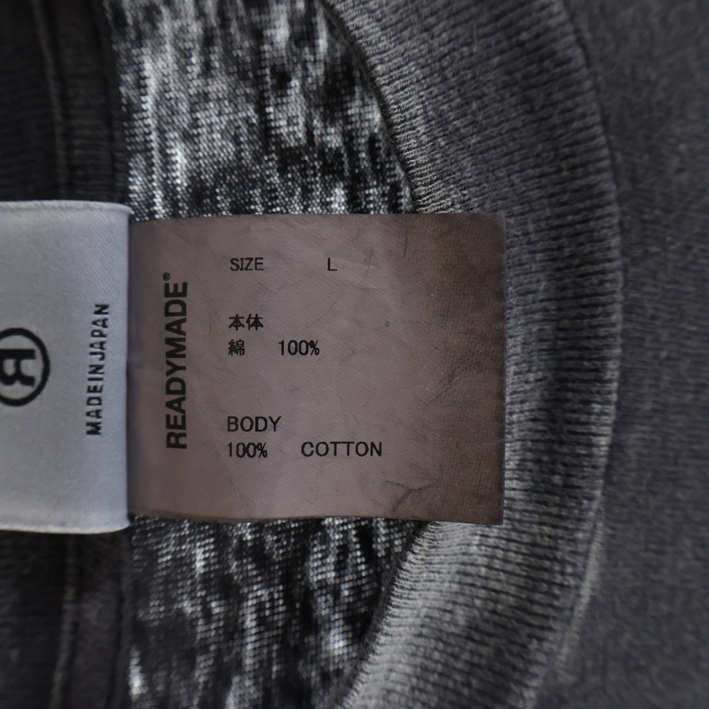 READY MADE(レディメイド) 24SS SMILE TEE RE-CO-BK-00-00-279 スマイル ヴィンテージ加工半袖Tシャツ ブラック