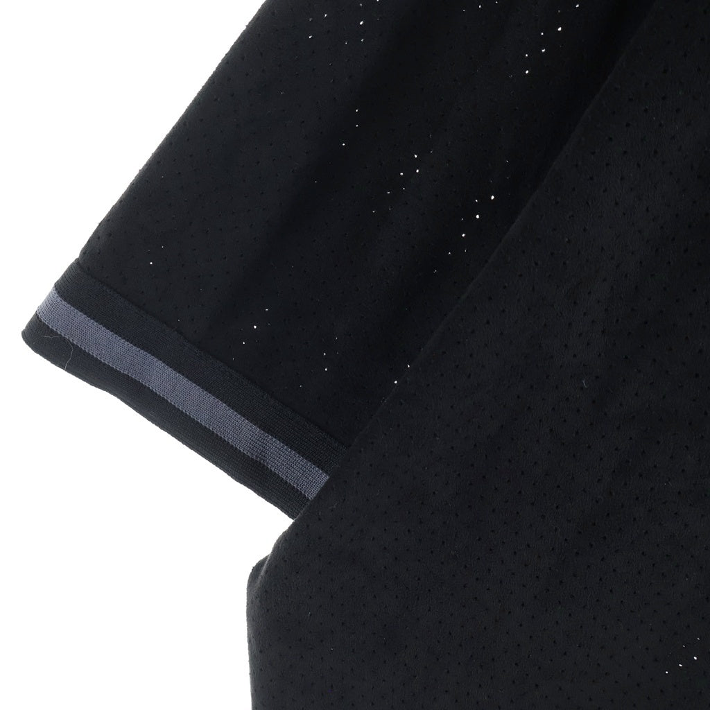 SUPREME(シュプリーム) 24SS Ultrasuede Mesh Baseball Jersey ウルトラスエード メッシュベースボール半袖シャツ ブラック