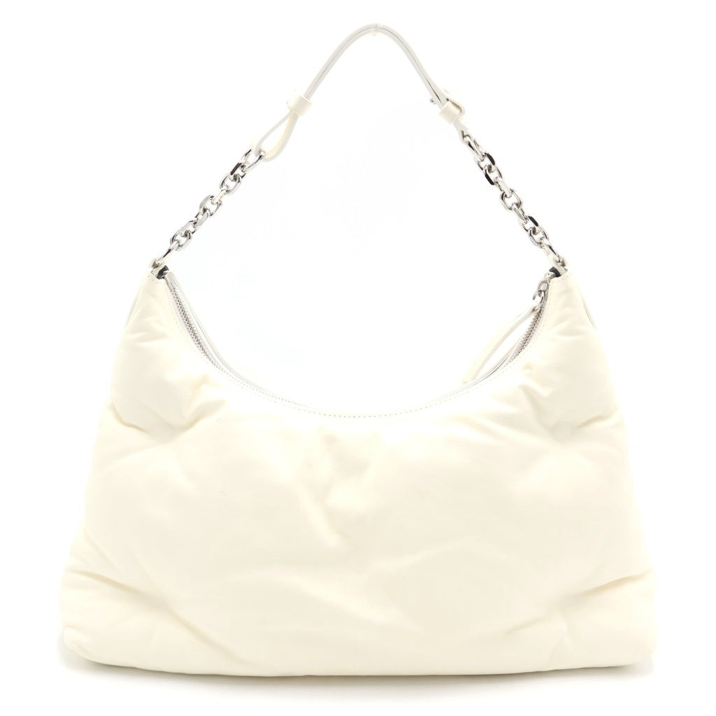 Maison Margiela(メゾンマルジェラ) Glam Slam グラムスラム ホーボー ミディアムショルダーバッグ SB3WG0020 ホワイト レディース
