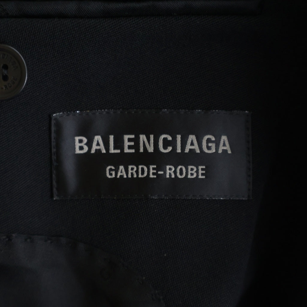 BALENCIAGA(バレンシアガ) 23SS Garde Robe Jacket 725195 TNT03 ガルドローブ ダブルブレストテーラードジャケット ブラック