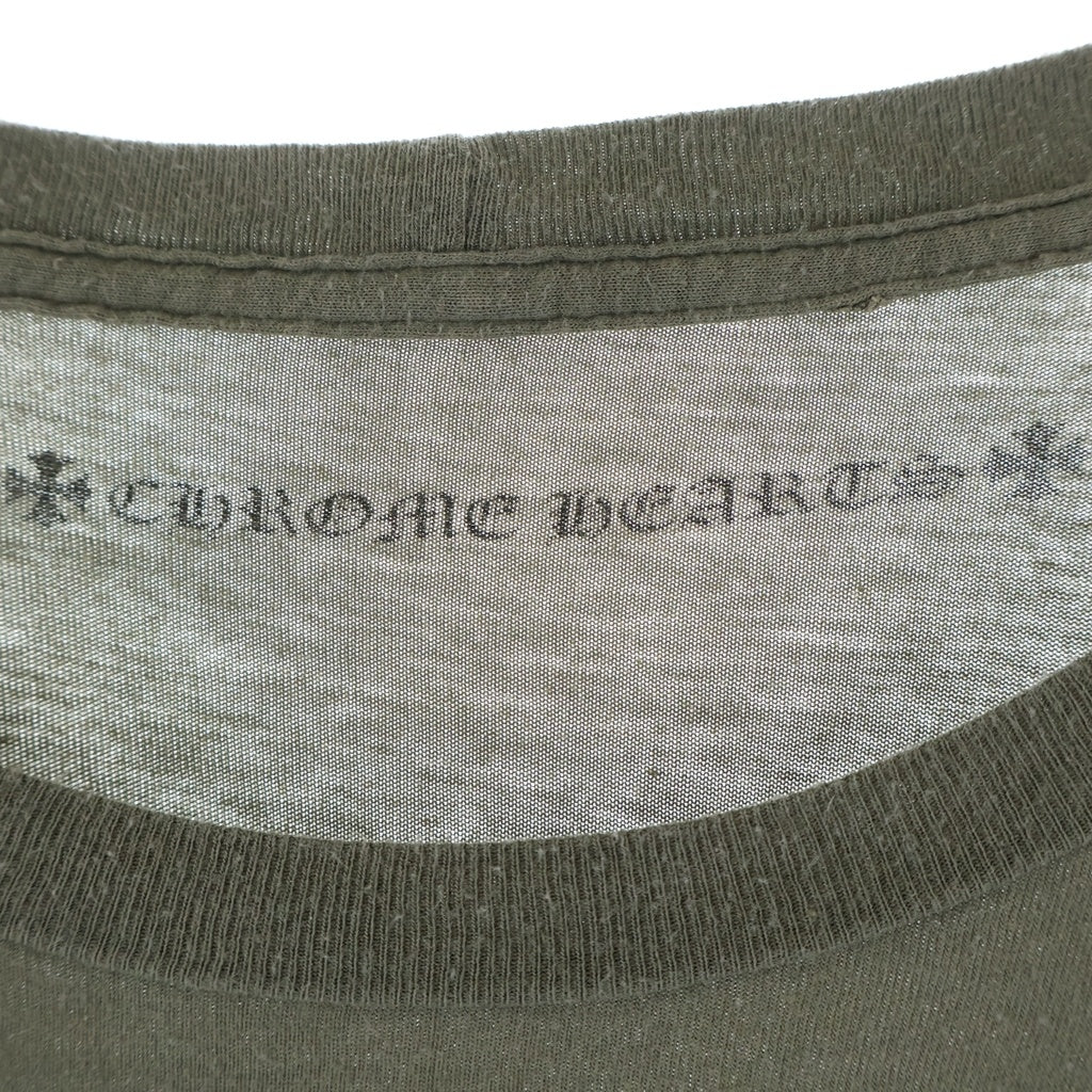 CHROME HEARTS(クロムハーツ) OLD Back Cemetery Cross S/S Tee オールド バックセメタリークロス 半袖Tシャツ カーキ レディース