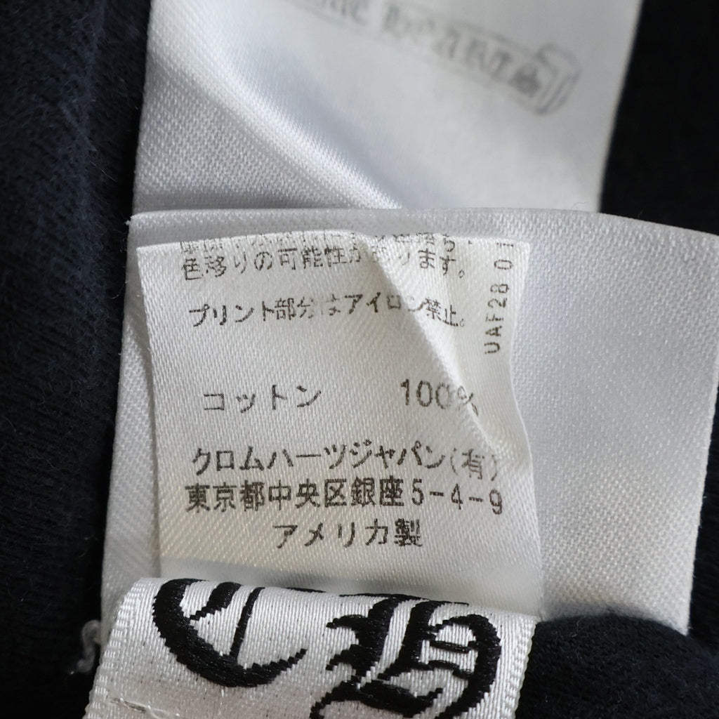 CHROME HEARTS(クロムハーツ) CH Box Logo L/S Tee CHボックスロゴプリント長袖Tシャツ ブラック/ピンク