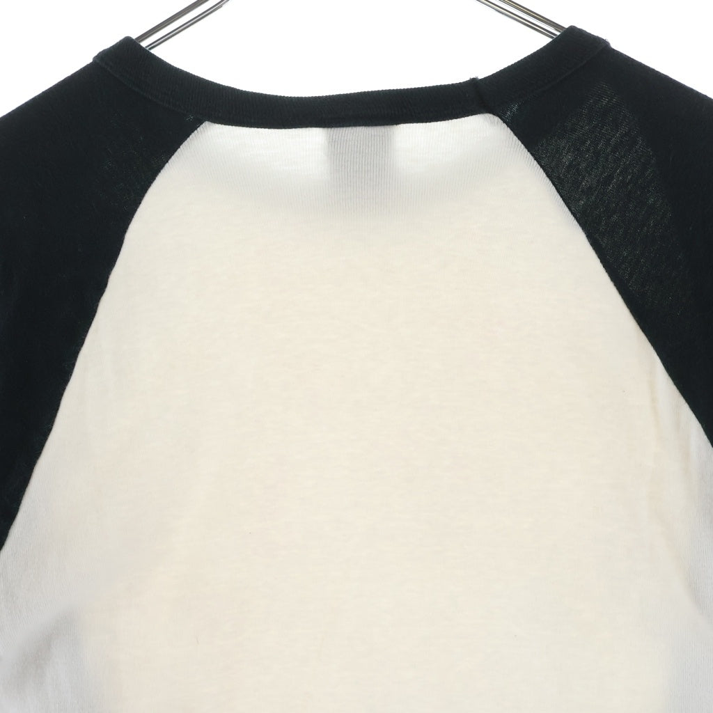 CHROME HEARTS(クロムハーツ) OLD FairyCross Neck logo L/S Tee オールド ネックロゴ フェアリークロスプリント長袖ラグランTシャツ ブラック/ホワイト