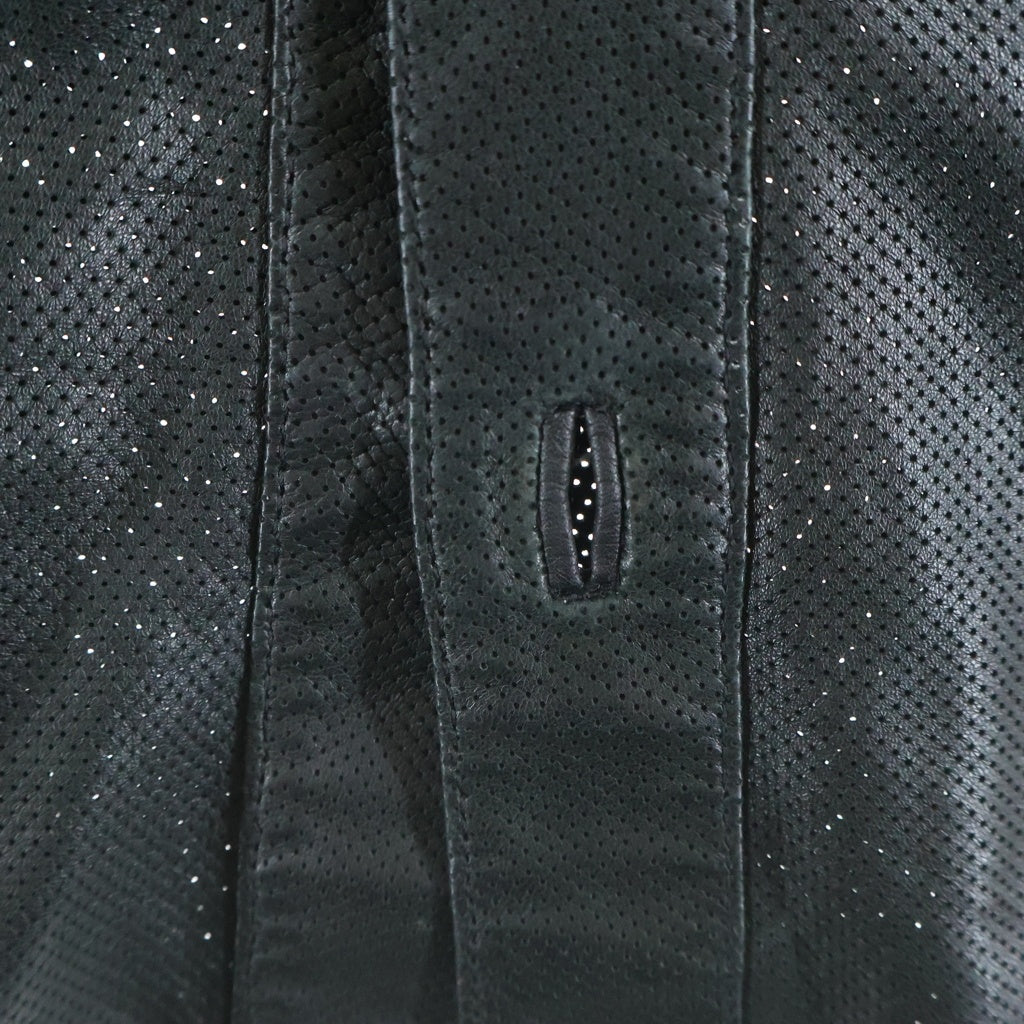 CHROME HEARTS(クロムハーツ) PUNCHING LTHR CRS BALL パンチングレザー クロスボール ノースリーブシャツ ブラック