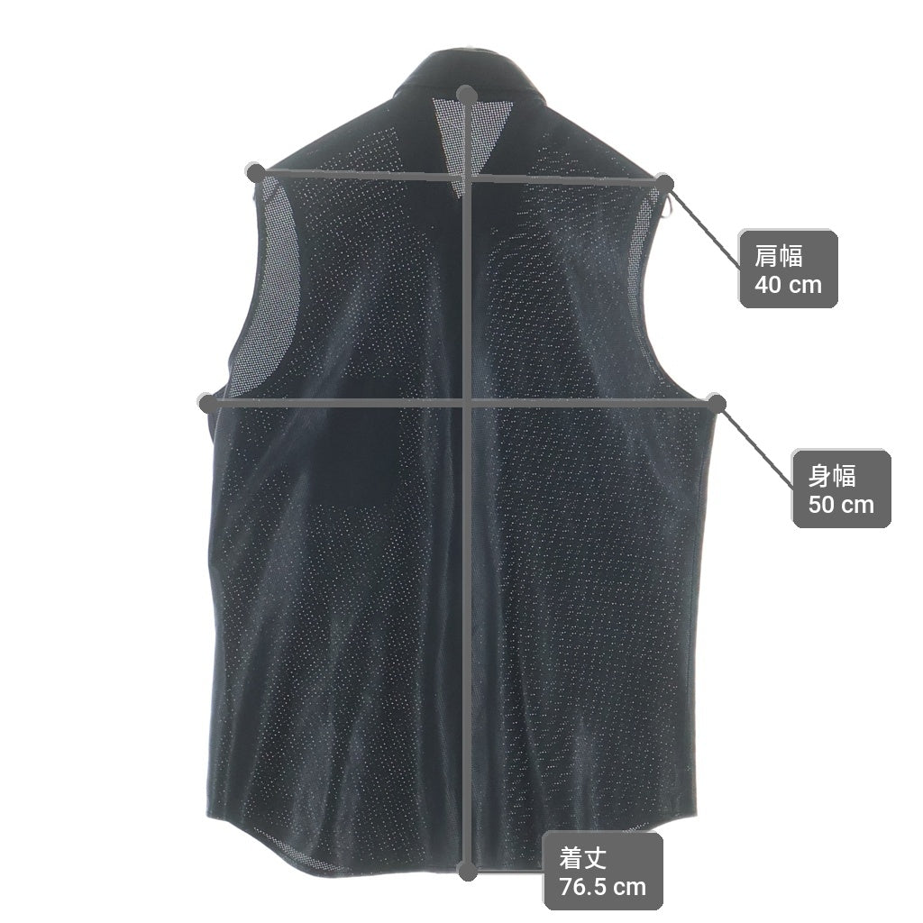 CHROME HEARTS(クロムハーツ) PUNCHING LTHR CRS BALL パンチングレザー クロスボール ノースリーブシャツ ブラック