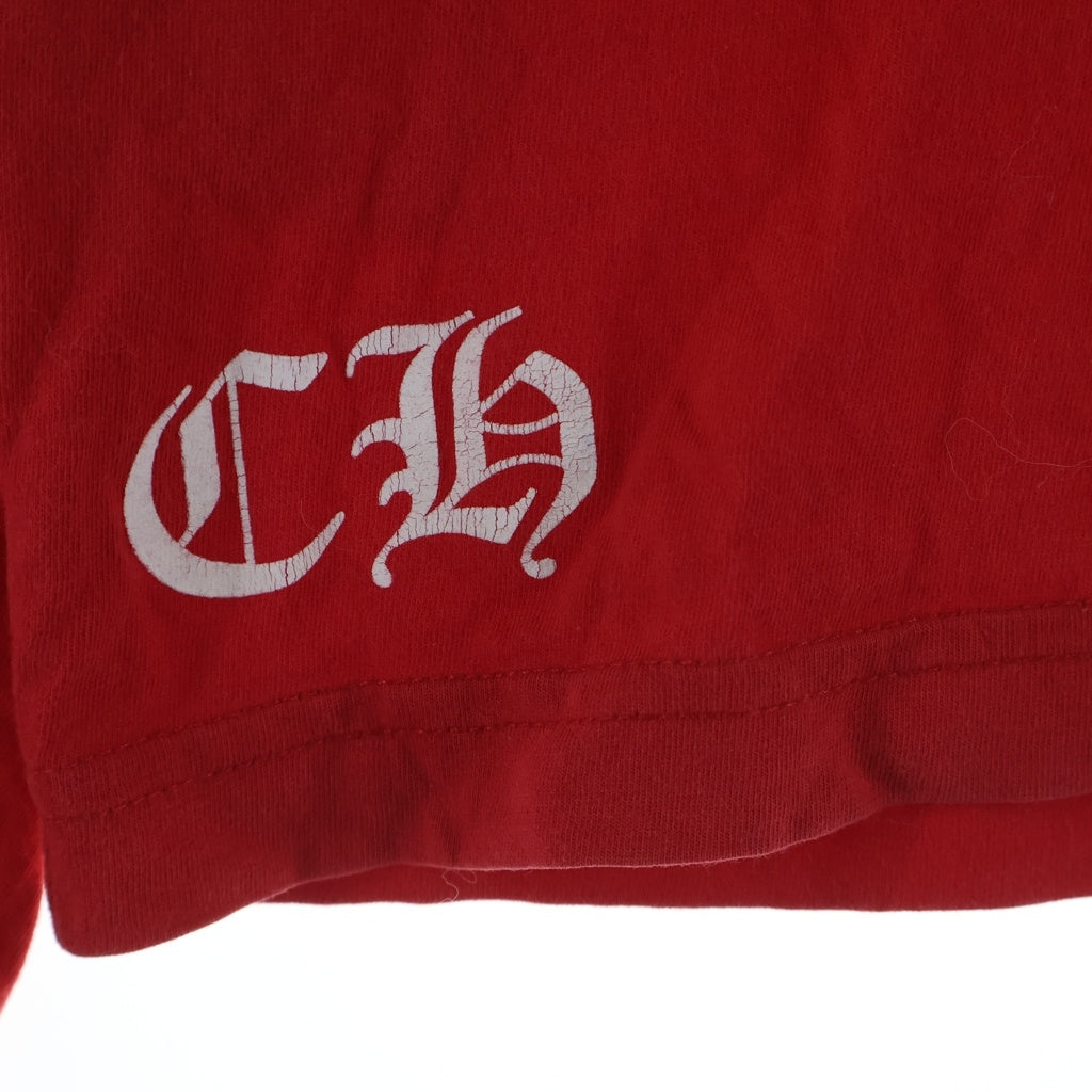 CHROME HEARTS(クロムハーツ) SCROLL LABEL L/S TEE スクロールラベル 長袖Tシャツ レッド