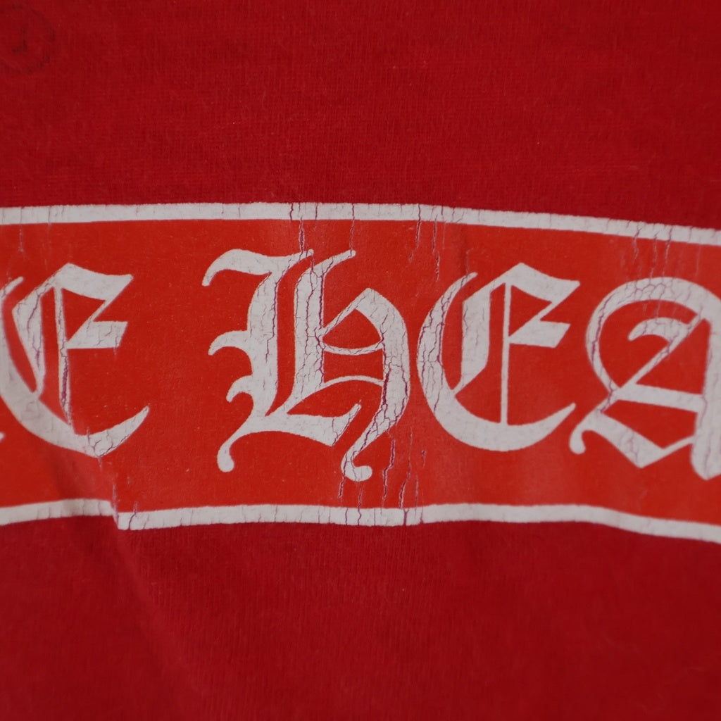 CHROME HEARTS(クロムハーツ) SCROLL LABEL L/S TEE スクロールラベル 長袖Tシャツ レッド