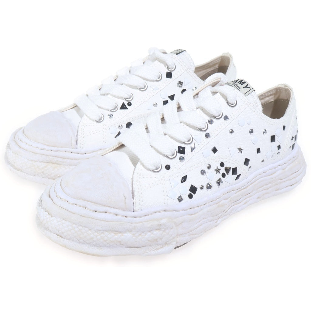MAISON MIHARAYASUHIRO(メゾンミハラヤスヒロ) PETERSON23 OG Sole Embellished Canvas Low-top Sneaker ピーターソン23 エンブリッシュ キャンバス ロートップスニーカー 16FW724 ホワイト 16FW724
