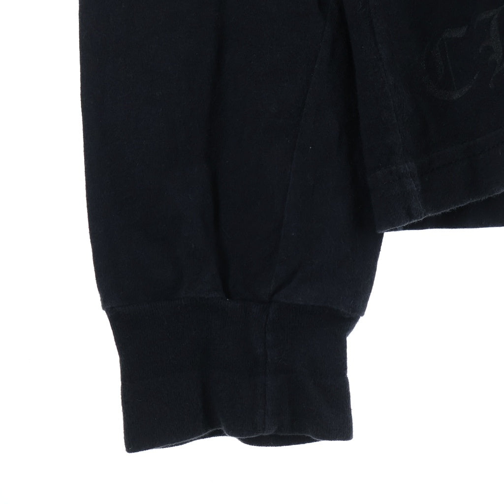 CHROME HEARTS(クロムハーツ) CH LS NECK LOGO L/S TEE ネックロゴプリント 袖ロゴ長袖Tシャツ ブラック