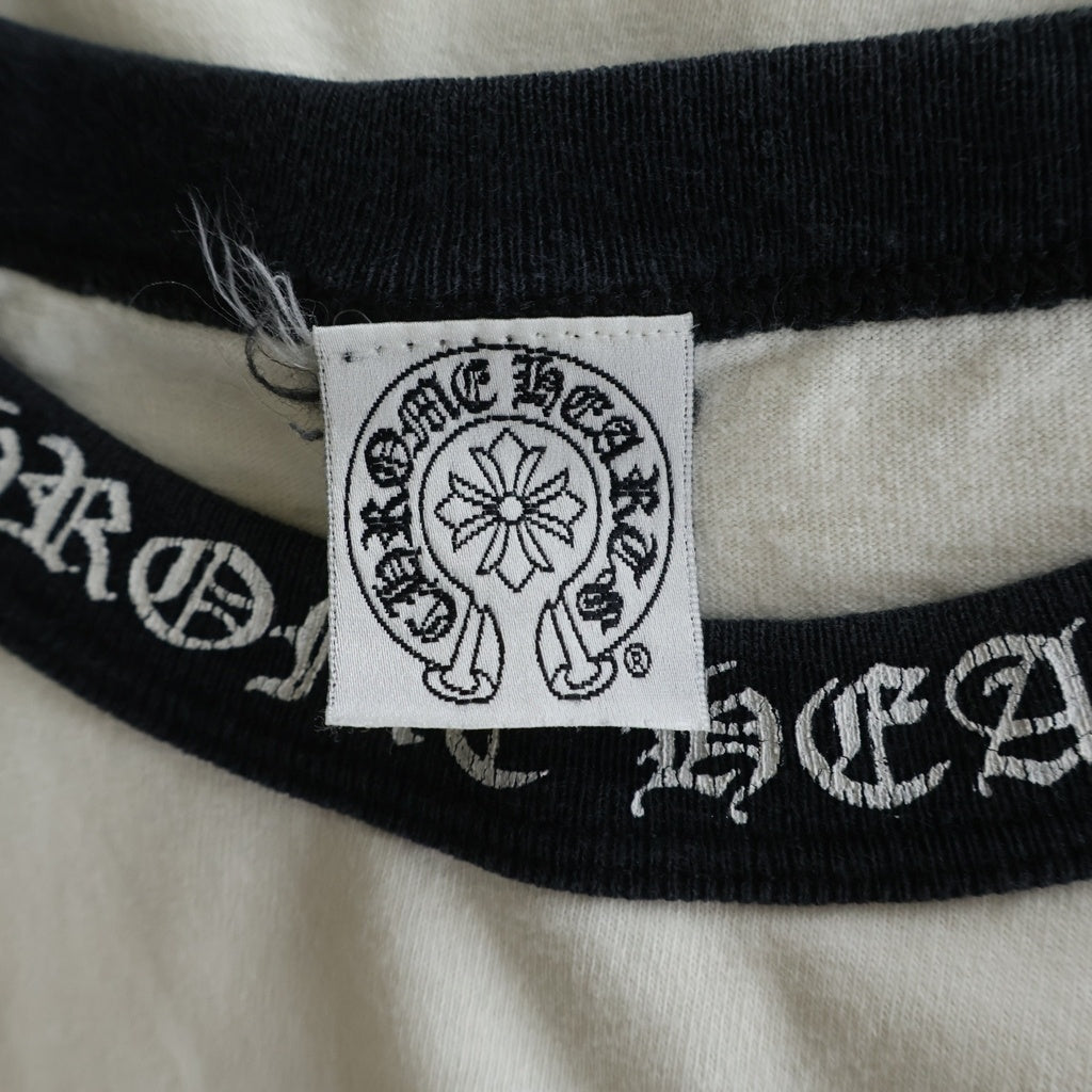 CHROME HEARTS(クロムハーツ) OLD FAIRY CROSS RAGLAN TEE オールド フェアリークロス アームプリント ラグランTシャツ ブラック/ホワイト