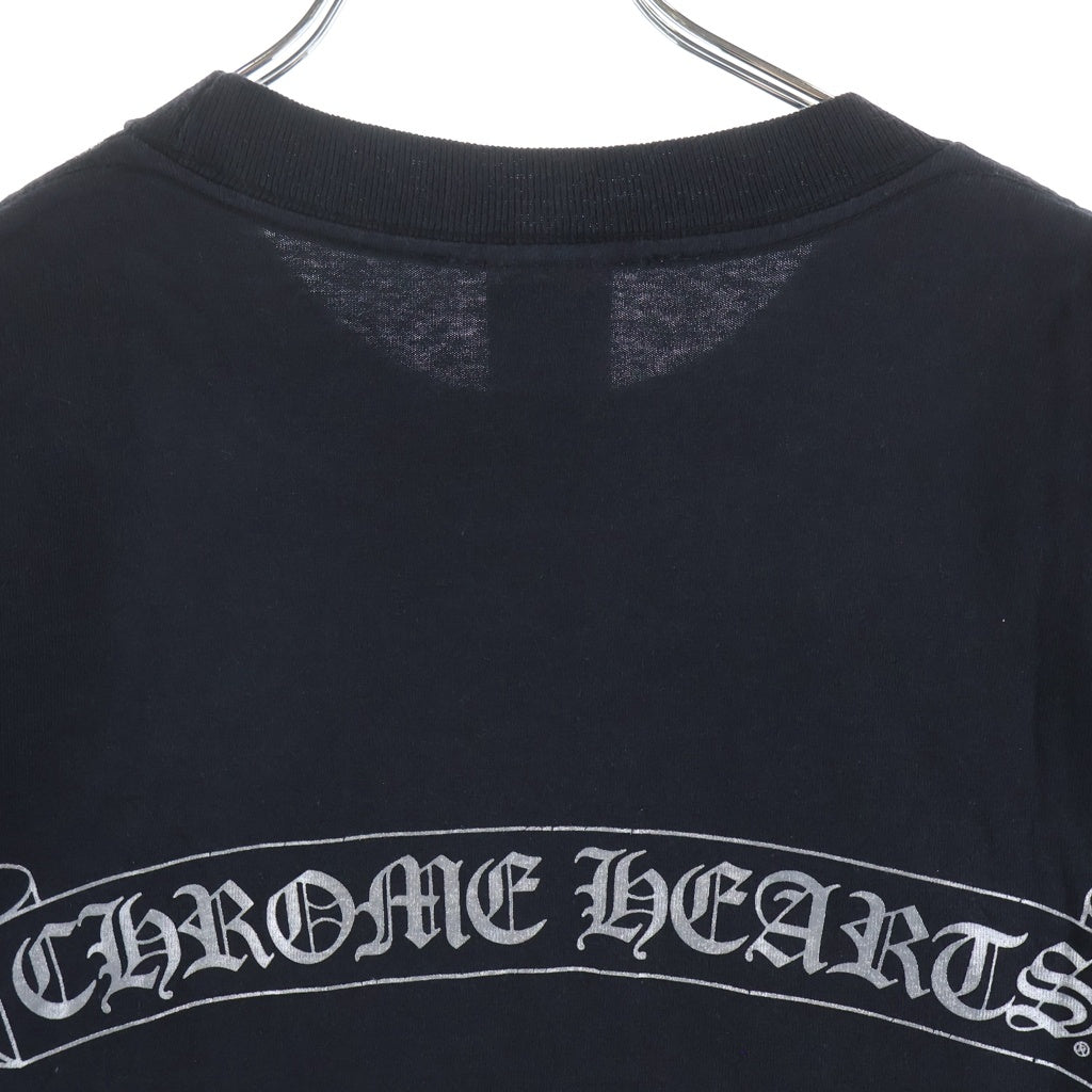 CHROME HEARTS(クロムハーツ) OLD VINE DAGGER LOGO S/S TEE オールド ヴァインダガーロゴプリント半袖Tシャツ ブラック/シルバー