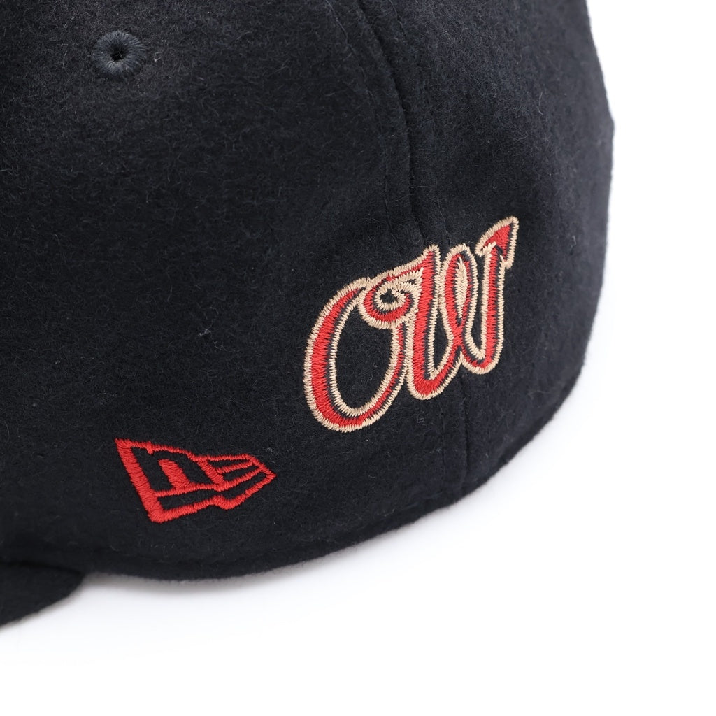 OFF-WHITE(オフホワイト) 24AW ×New Era ×AC Milan 59FIFTY ニューエラ AC ミラン ベースボールキャップ ブラック -