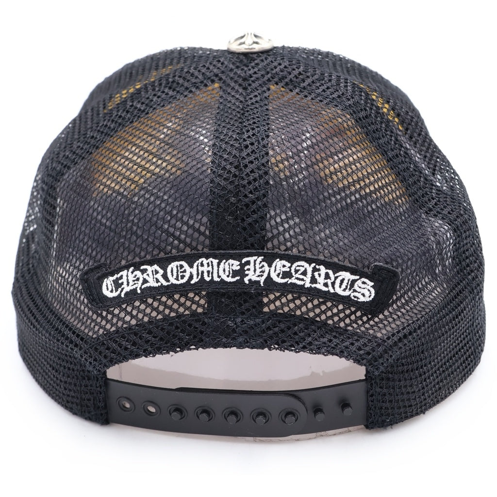 CHROME HEARTS(クロムハーツ) TRUCKER CAP トリコロール セメタリー クロスパッチ トラッカー キャップ 帽子 ブラック/ホワイト/マルチ -
